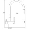 Смеситель для кухни GAPPO G4395-36 с гибким изливом, черный